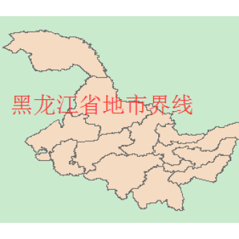 黑龙江省地市级行政区划界线