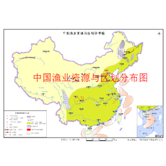 中国渔业资源与区划分布图