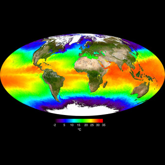 地表（陆地与海洋）温度变化